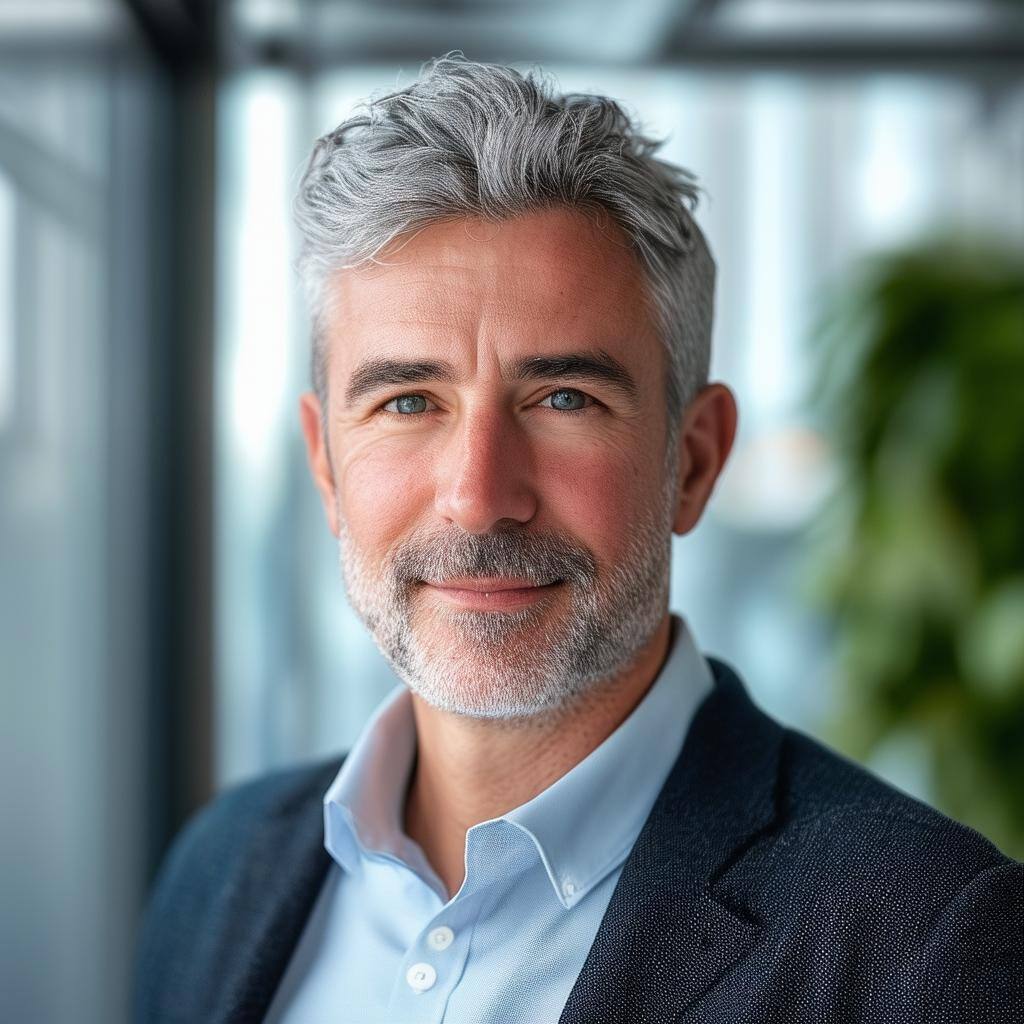 head shot of marketing guy with grey hair