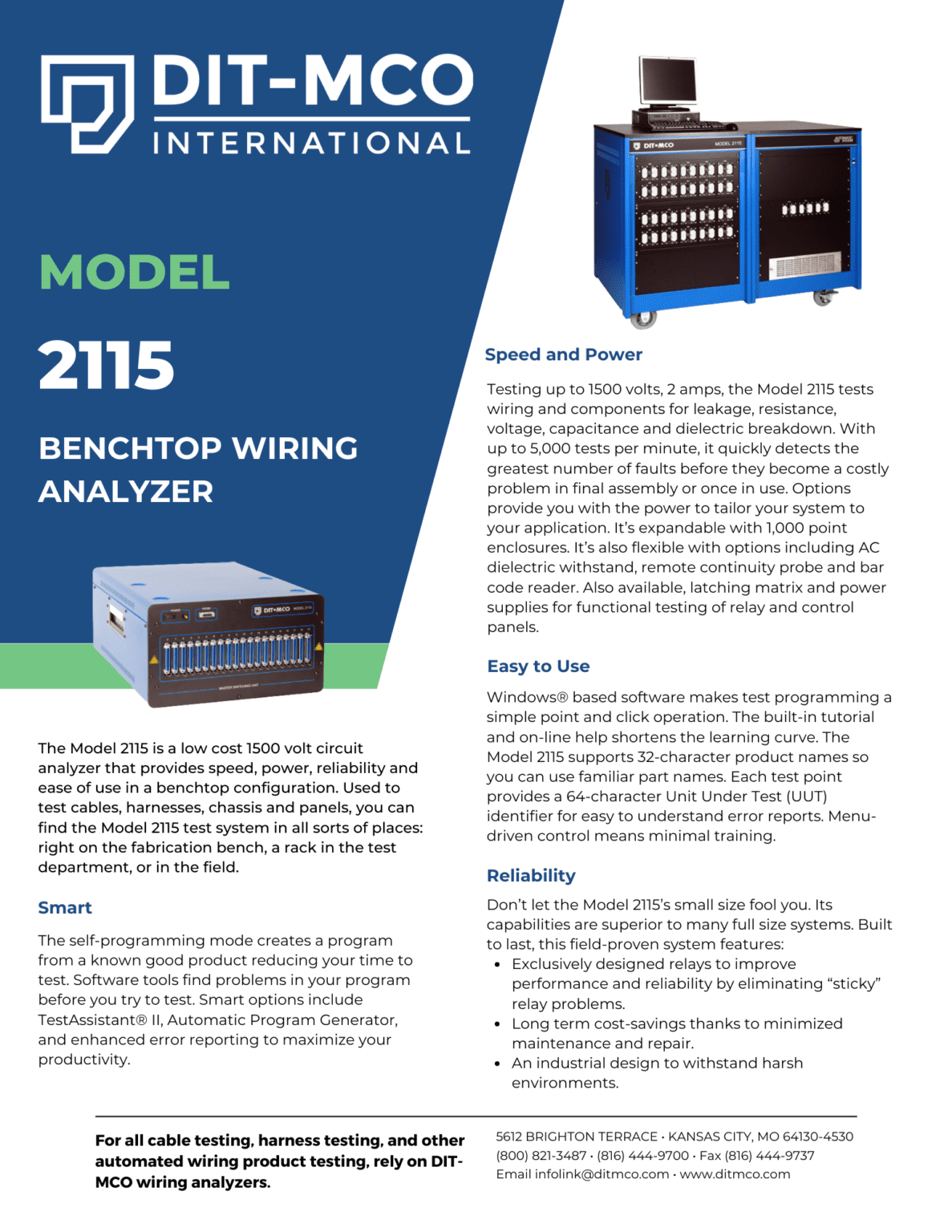 Specifications - DIT-MCO